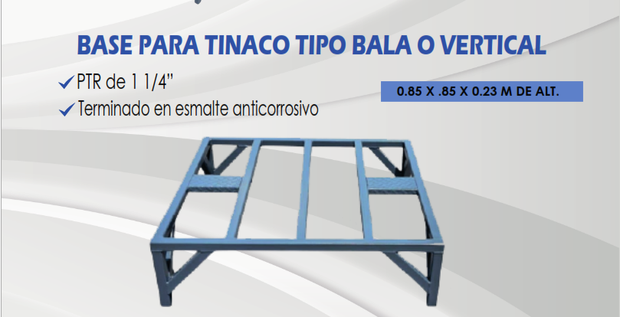 BASE PARA TINACO CORTA  23CM *.85