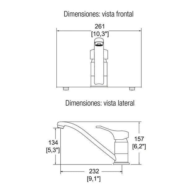 Llave de cocina Novus MODELO E-34