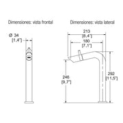 Llave alta de lavabo Bamboo MODELO E-923