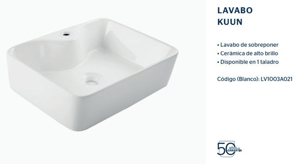 Lavabo de Sobreponer Kuun URREA