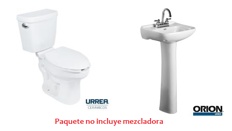 PAQUETE WC ARONA +LAVABO + PEDESTAL+ASIENTO