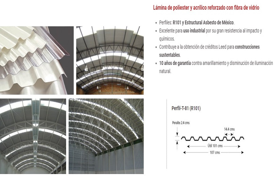 LAMINA POLYLIT ACRILICA R101, VARIAS MEDIDAS – Ferreterias Casablanca